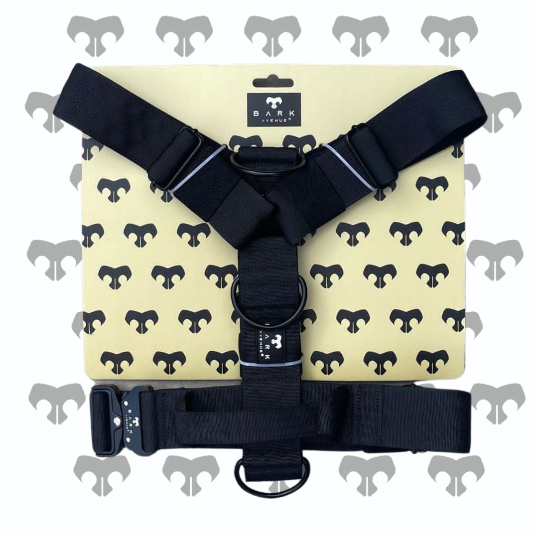 BARK AVENUE Heavy Duty Black Tactical Training Harness